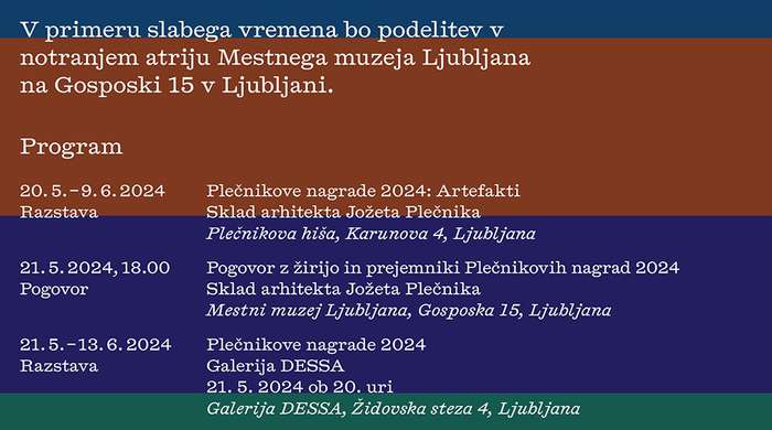 Plečnik Awards 2024: exhibition of the winners