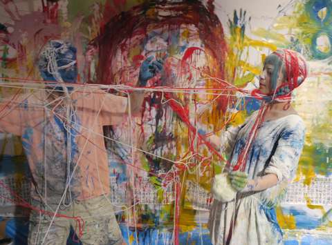 Performans in akcijsko slikarstvo Yoshija Nakajime