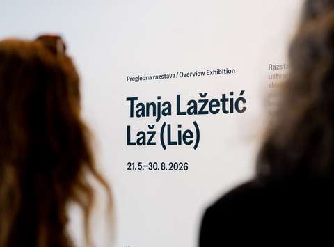 Odprtje razstave Tanja Lažetič: Laž, 21. maja 2026 v Mestni galeriji Ljubljana.