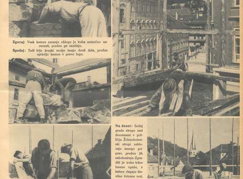 Gradnjo knjižnice je spremljalo tudi takratno časopisje; objava v prilogi Slovenca in Slovenskega doma 'Teden v slikah', 1936