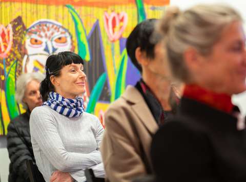 Pogovor o sodobni umetnosti: Silvester Plotajs Sicoe,  Katarina Hergouth, Marko Košan, Božidar Zrinski in Sarival Sosič.