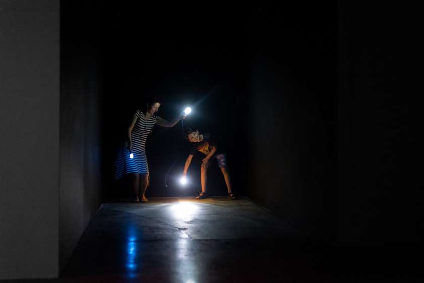 Risanje s svetlobo v Galeriji Jakopič, 2022