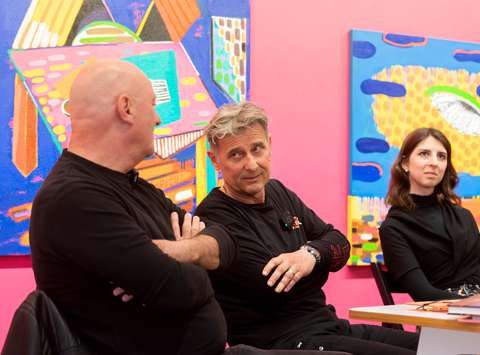 Pogovor o sodobni umetnosti: Silvester Plotajs Sicoe,  Katarina Hergouth, Marko Košan, Božidar Zrinski in Sarival Sosič.