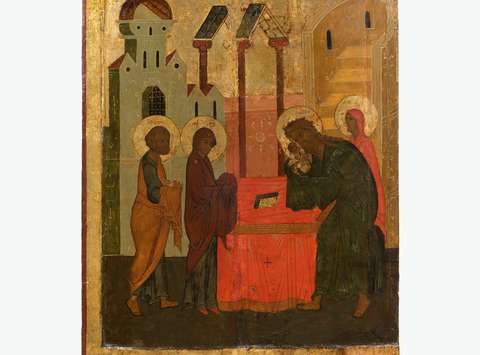 Jezusovo darovanje v templju druga polovica 16. stoletja Muzej umetnosti v Jaroslavlju