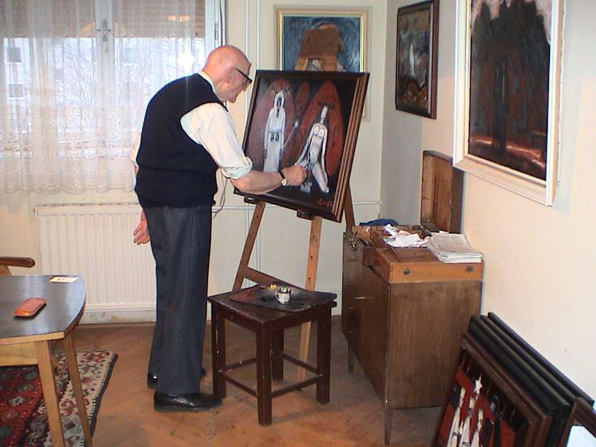 Klavdij Zornik v ateljeju