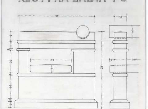 Vlasto Kopač, Načrt klopi na Žalah, 1940
