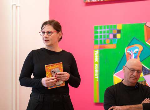 Pogovor o sodobni umetnosti: Silvester Plotajs Sicoe,  Katarina Hergouth, Marko Košan, Božidar Zrinski in Sarival Sosič.