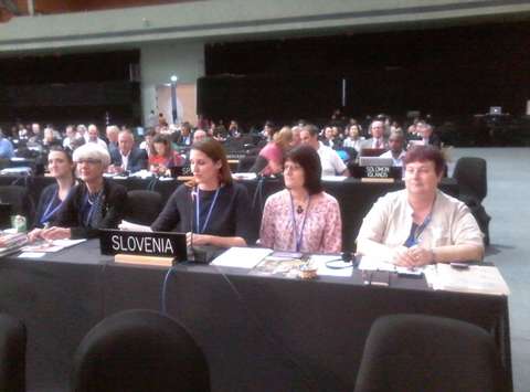 Članice slovenske delegacije
