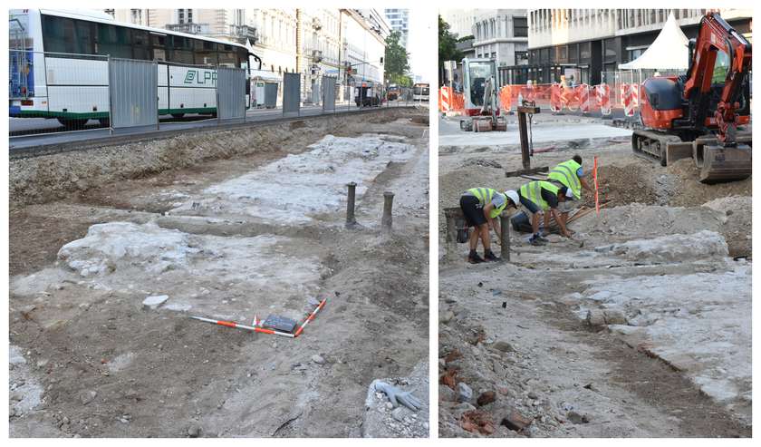 Utrinek z izkopavanj na Slovenski cesti