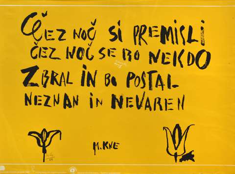Majda Kne, Čez noč ..., 1984, sitotisk, 50 x 70 cm