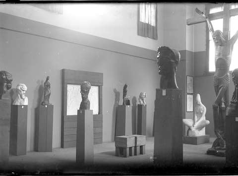 Pogled na razstavo Ivan Meštrović v Jakopičevem paviljonu, 1923,