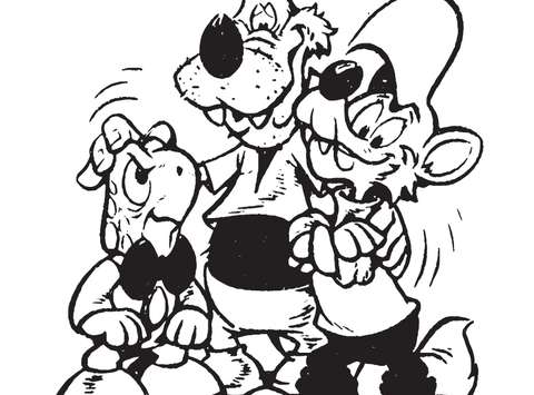 Mustrovi risani junaki Trdonja, Lakotnik in Zvitorepec