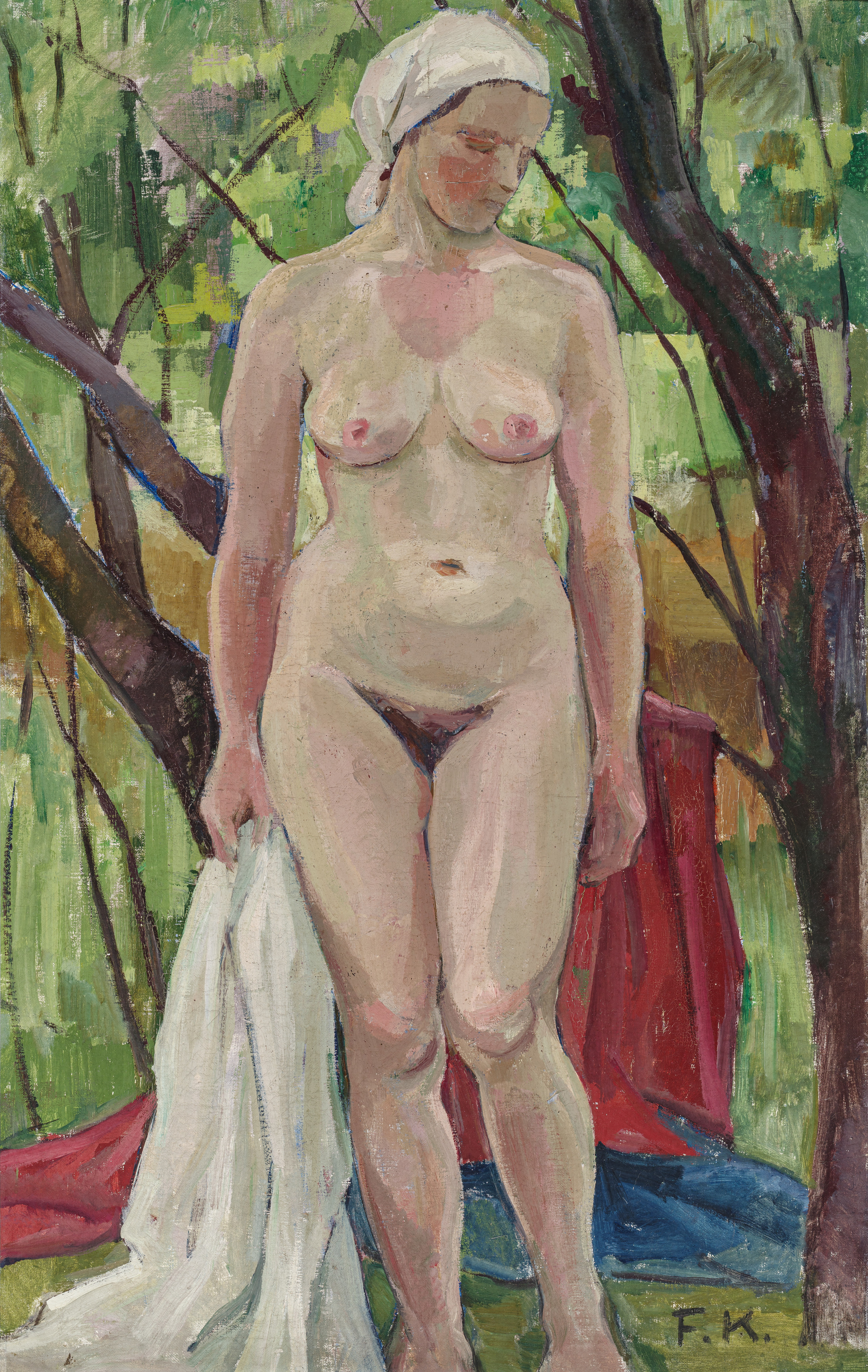 Fredy Koschitz, Ženski akt, ok. 1943, olje na platnu, 95 x 60,5 cm, inv. UGM 768 S,