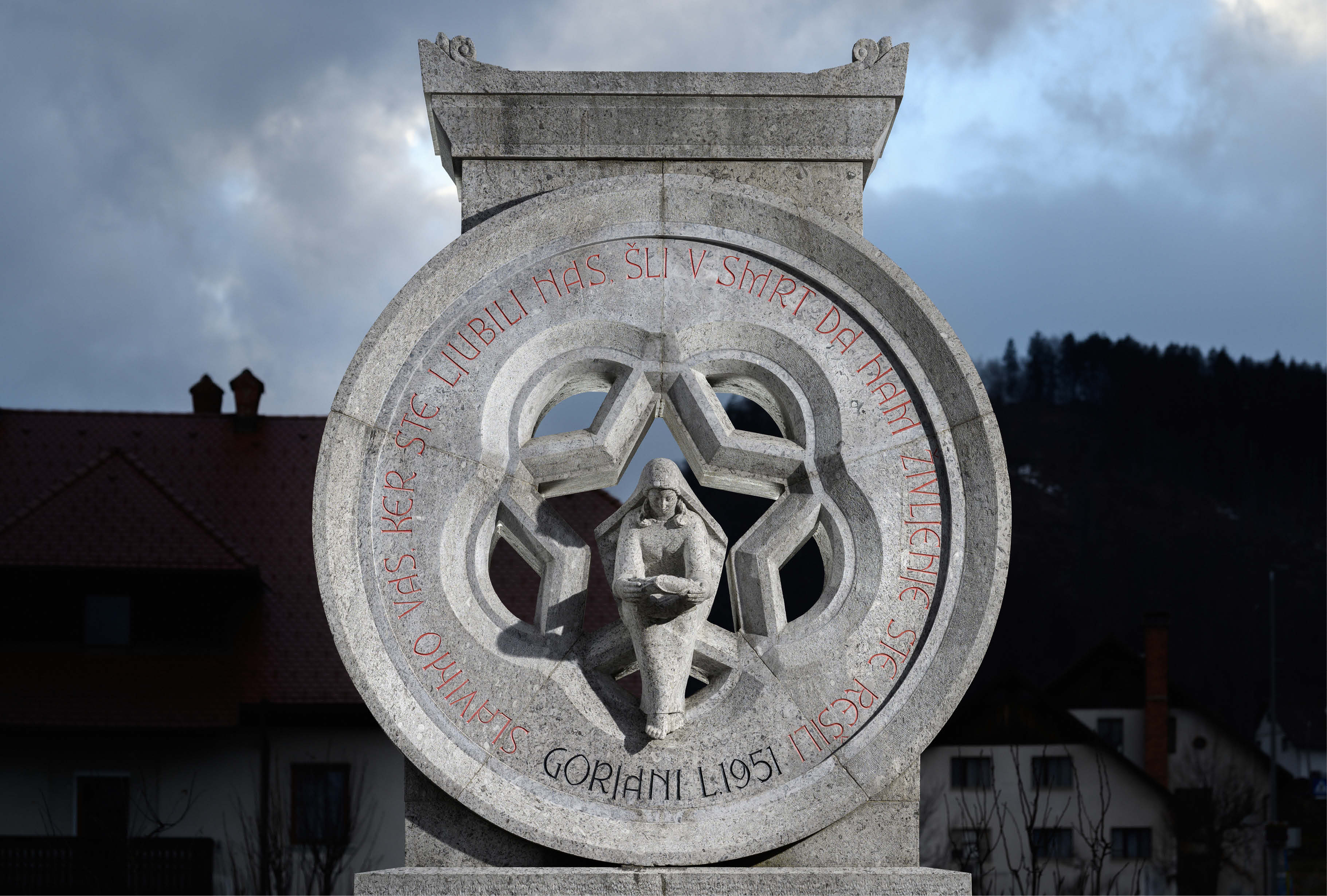 Spomenik NOB, partizansko pokopališče, Zgornje Gorje pri Bledu, 1951