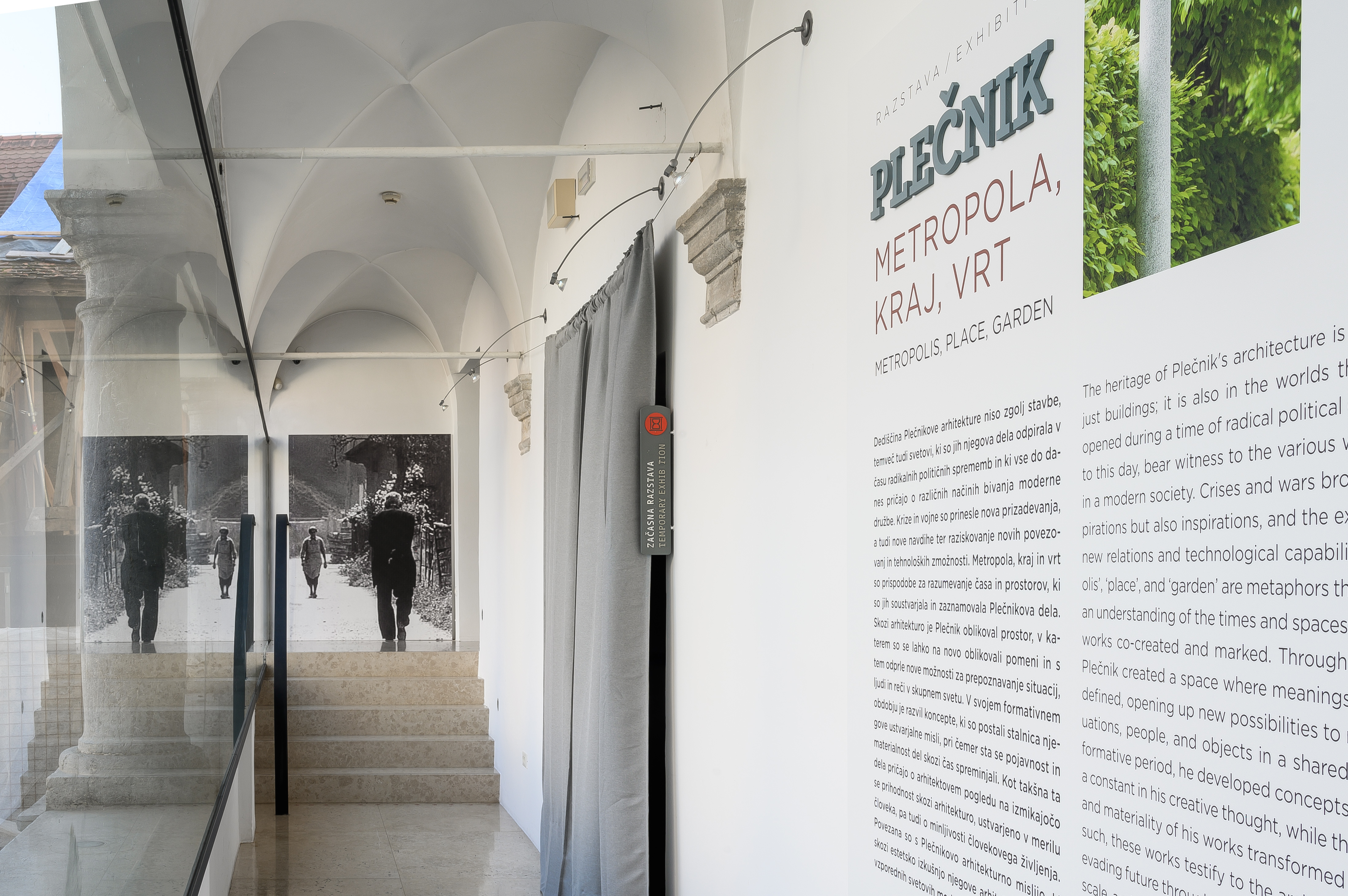 vhod na razstavo Plečnik: metropola, kraj, vrt