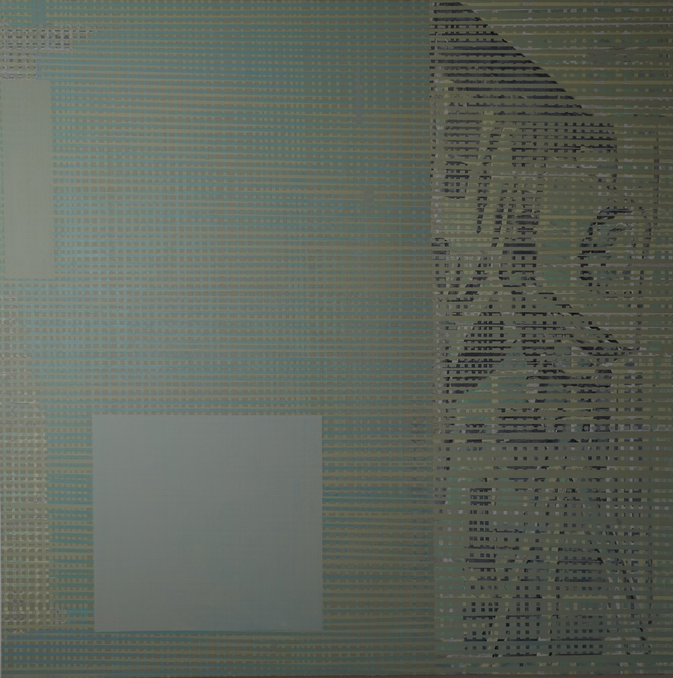 Robert Černelč: Interspace II., 2022, akril na platnu / acrylic on canvas, 140 x 160